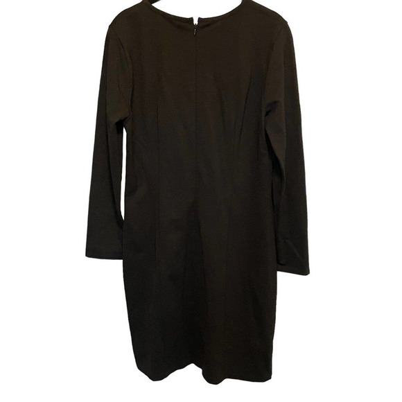 J.Crew Women's Long Sleeve Zip-Up Ponte Sheath Dress Black Size S - Picture 3 of 4
